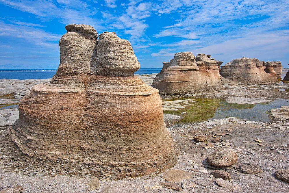 Canada-Quebec-Mingan Archipelago National Park Reserve Eroded rock formations